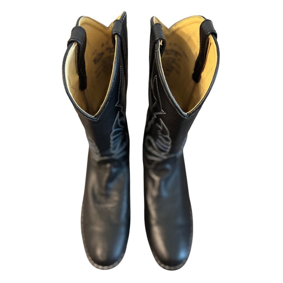 Masterson Boot Co RB2001Y Black Leather Cowboy Boots Youth‎ 4.5D (Women's 6–6.5) - Picture 11 of 11